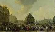 Johannes Lingelbach Dam Square with the New Town Hall under Construction china oil painting artist